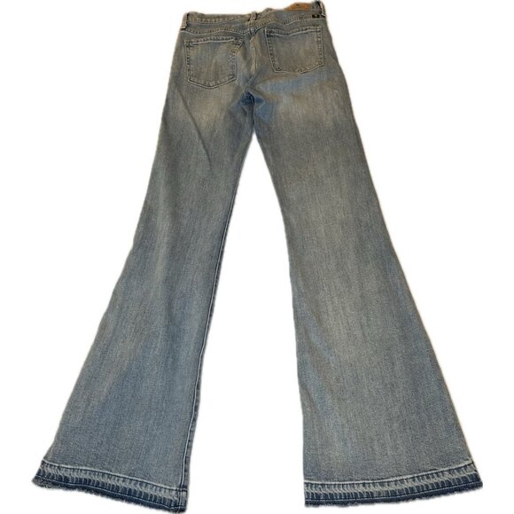 Lucky Brand Olivia Flare Womens Blue Jeans Stretch Boho Hippie 27x33 - Picture 2 of 8